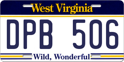 WV license plate DPB506