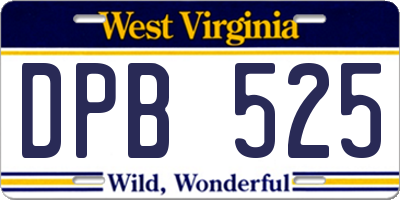 WV license plate DPB525