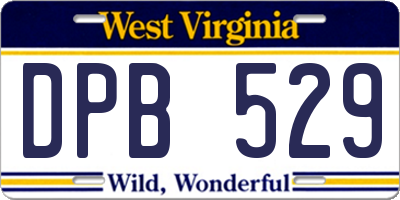 WV license plate DPB529