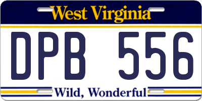 WV license plate DPB556