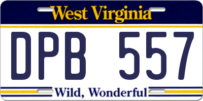 WV license plate DPB557