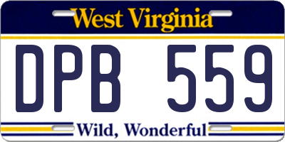 WV license plate DPB559