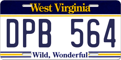 WV license plate DPB564
