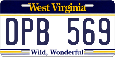 WV license plate DPB569