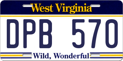 WV license plate DPB570