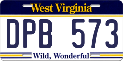 WV license plate DPB573
