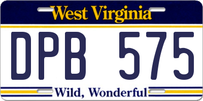 WV license plate DPB575