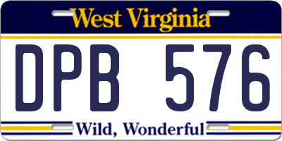 WV license plate DPB576
