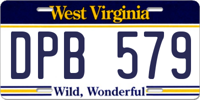 WV license plate DPB579