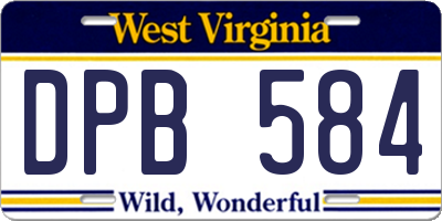 WV license plate DPB584