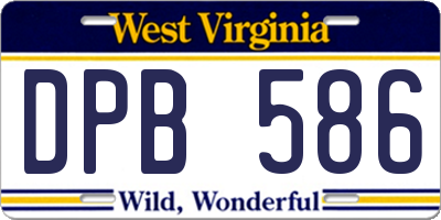 WV license plate DPB586