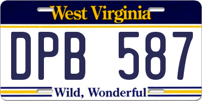 WV license plate DPB587