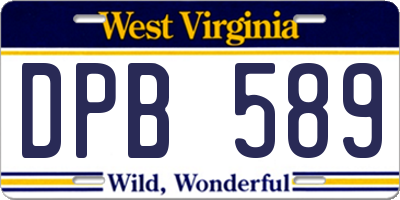 WV license plate DPB589