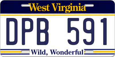 WV license plate DPB591