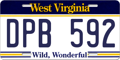 WV license plate DPB592