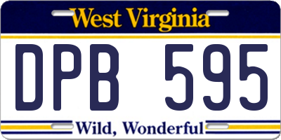 WV license plate DPB595