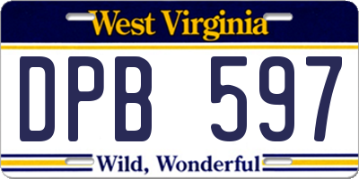 WV license plate DPB597