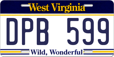 WV license plate DPB599