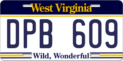 WV license plate DPB609