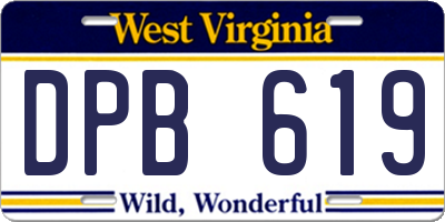 WV license plate DPB619