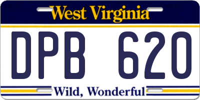 WV license plate DPB620