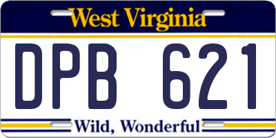 WV license plate DPB621