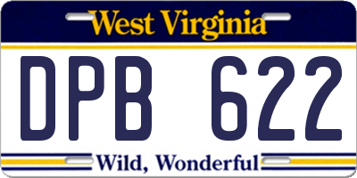 WV license plate DPB622