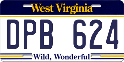 WV license plate DPB624