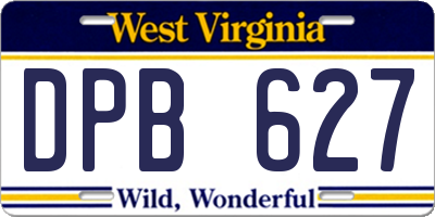 WV license plate DPB627
