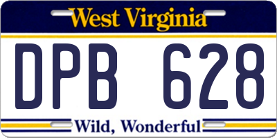 WV license plate DPB628