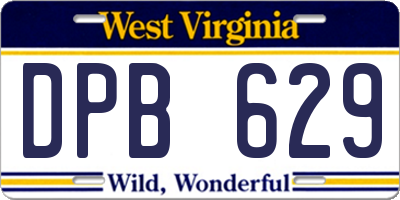 WV license plate DPB629