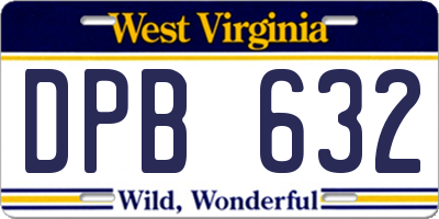 WV license plate DPB632
