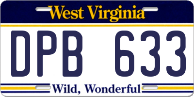 WV license plate DPB633
