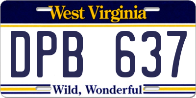WV license plate DPB637