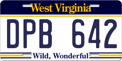 WV license plate DPB642
