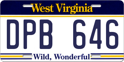 WV license plate DPB646