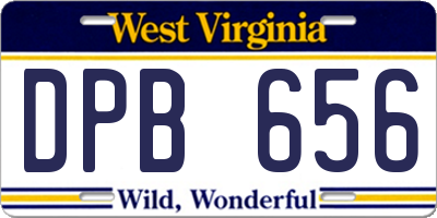 WV license plate DPB656