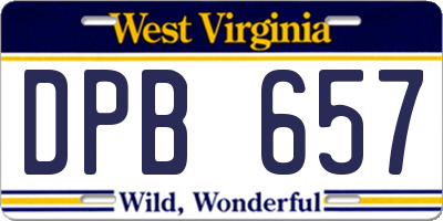 WV license plate DPB657