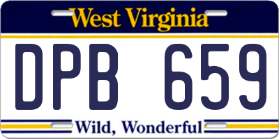 WV license plate DPB659