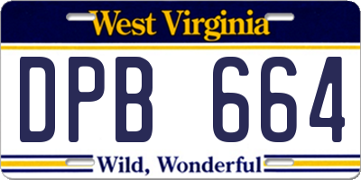 WV license plate DPB664