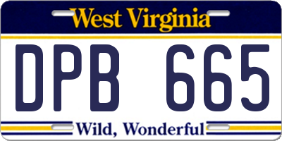 WV license plate DPB665