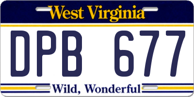 WV license plate DPB677