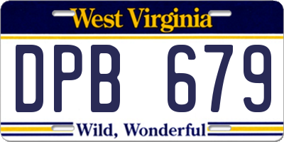 WV license plate DPB679