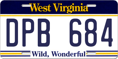 WV license plate DPB684