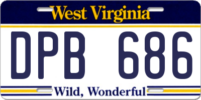 WV license plate DPB686
