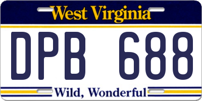 WV license plate DPB688