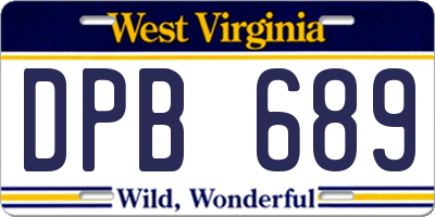 WV license plate DPB689