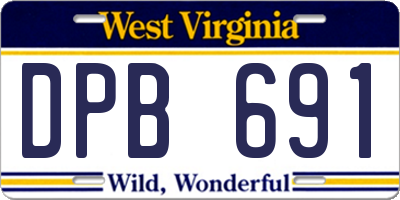 WV license plate DPB691