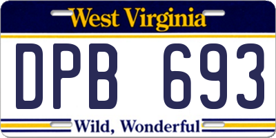 WV license plate DPB693