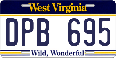 WV license plate DPB695